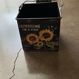 Sold Farmhouse Sunflower Bucket